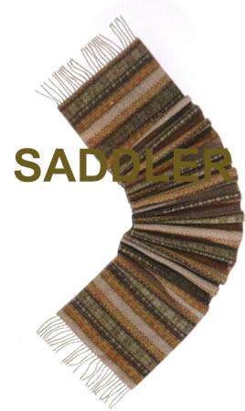 Barbour Fairisle Scarf brown/ rust shown