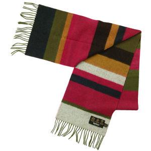 Barbour Horizontal Stripe Lambswool Scarf olive