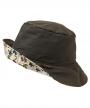 Barbour Ladies Liberty Print Wide Brim Waxed Cotton Hats LHA0110OL11 Olive/ Woodland