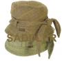 Barbour Ladies Tweed Hat with Bow Tie rustic check top, green check bottom
