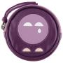 Ella Yoshi Applique Coin Purse in white, plum and lavender leather Y1727