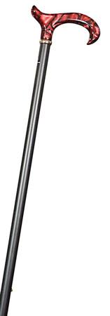 Extending Derby Cane with Marbled Ruby Coloured Acrylic Handle 3236E