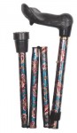 folding paisley walking stick with moulded orthopa