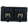 Freya Zip Top, Buckle Fronted Purse in Leather from the Yoshi Range Y1204 black