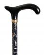 Glitterati Gold Tendrils adjustable derby handled walking cane 4642B close up