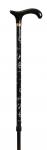 Glitterati Silver Good Luck Shamrocks adjustable derby walking cane 4642D