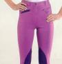 Gorringe Contrast Jodhpurs - Adult's orchid pink and purple