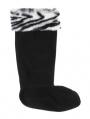 Hunter Fleece Welly Sock in Zebra skin and black for Adults S23767