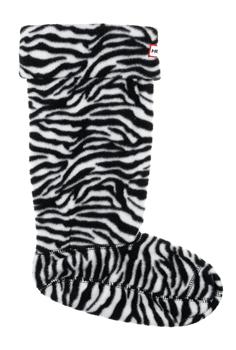 Hunter Fleece Welly Sock in Zebra skin for Adults S23845