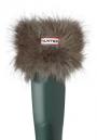 Hunter Fleece Welly Sock with Furry Feathers for Adults S23816