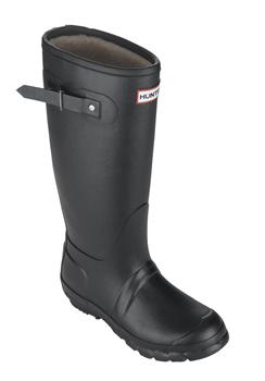Hunter Original Shearling Lined Wellington Boot Tall W23699 Black