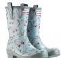 Hunter RHS Short Wellington Boot Thistle and Forget-me-not design W23604 FORGET