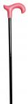 Italian Leather handled Derby Walking Cane in Hot Pink 1755