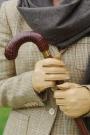 Italian Leather handled Golf Derby Walking Cane in Brown 1754