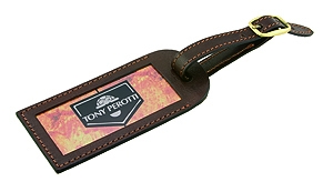 italico leather luggage tag