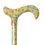 Ladies Tea Party Extending Derby Walking Cane yellow sunflowers design 4097K