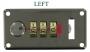 Large 3 Dial Combination Lock, Left