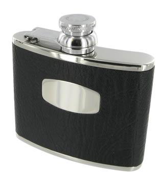 Leather Bound Hip Flask by Bisley gift box