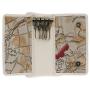 1642 Leather Key Case/ Coin Purse 521817 cream open