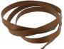 1 Metre of 3/4 Inch Flat Light Tan Leather Strapping strap1tan