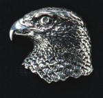 pewter hawks head badge