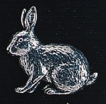 pewter rabbit badge