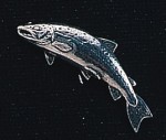 pewter salmon badge