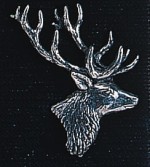 pewter stags head badge
