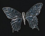 pewter swallowtail butterfly badge