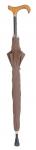 Plain Height Adjustable Walking Umbrella 4721A Chocolate Brown