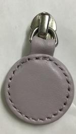 Replacement round zip pull for handbags in lilac leather ZS