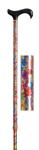 Value Adjustable Walking Stick - Happy Flowers Pattern 4683A