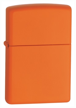 zippo matt orange cigarette lighter