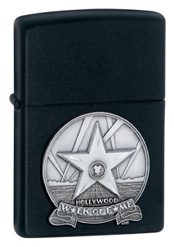Hollywood Stars Walk Fame on Zippo Walk Of Fame Star Cigarette Lighter Hw