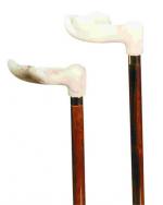 Acrylic Fischer Handle Orthopaedic Walking Stick left on left and right on right