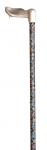 Adjustable Floral Walking Stick with Moulded Orthopaedic Handle