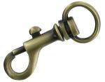Antique Brass Finish Trigger Hook for straps up to 19mm wide COXTH017
