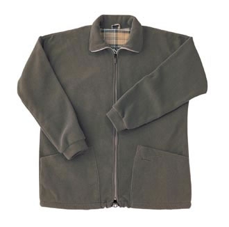 barbour classic fleece jacket in olive green
