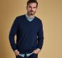 Barbour Alfreton V-Neck Sweater in blue or green MKN1168