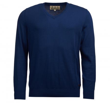 Barbour Alfreton V-Neck Sweater in blue or green MKN1168