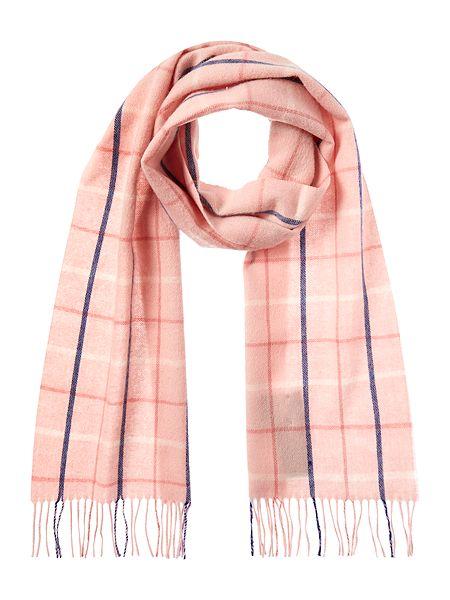 Barbour Bay Tattershall Lambswool Scarf in pink plaid LSC0134PI19