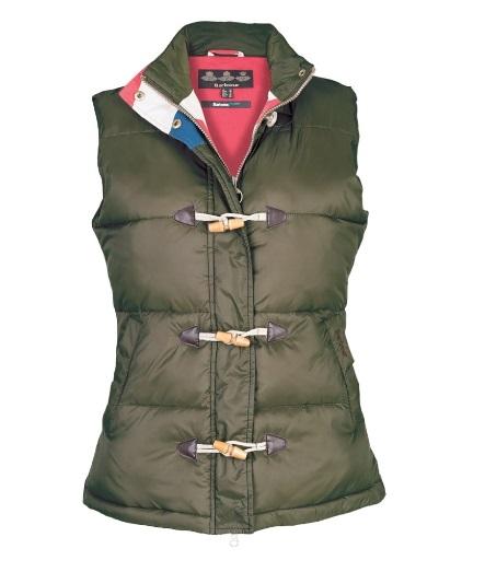 barbour gilet green