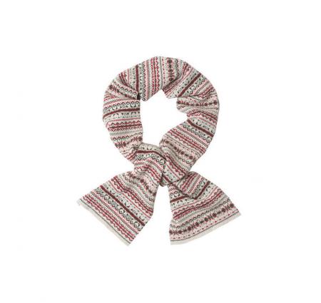 Barbour Felted Fairisle Scarf in olive mix