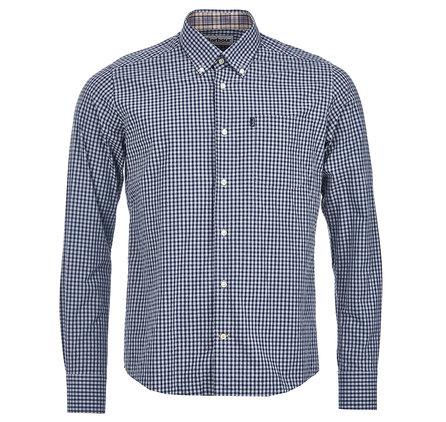 Barbour Gingham Shirt in Navy (Button Down Collar)