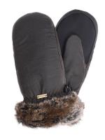 Barbour Ladies fur trimmed mitten in wax cotton LGL0045OL71