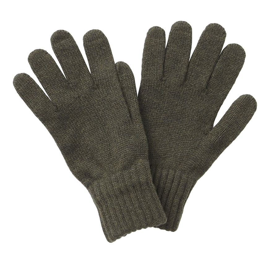Barbour Lambswool Gloves for men in olive