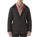 Barbour Liddesdale Jacket Black with Red Lining MQU0001BK51
