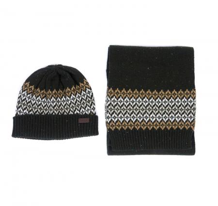 barbour hat and scarf set mens