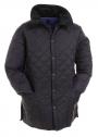 Barbour Padded Liddesdale Jacket navy blue with Atlantic blue lining