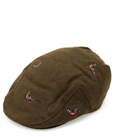 Barbour Pheasant Flat Cap in olive